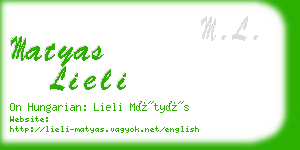 matyas lieli business card